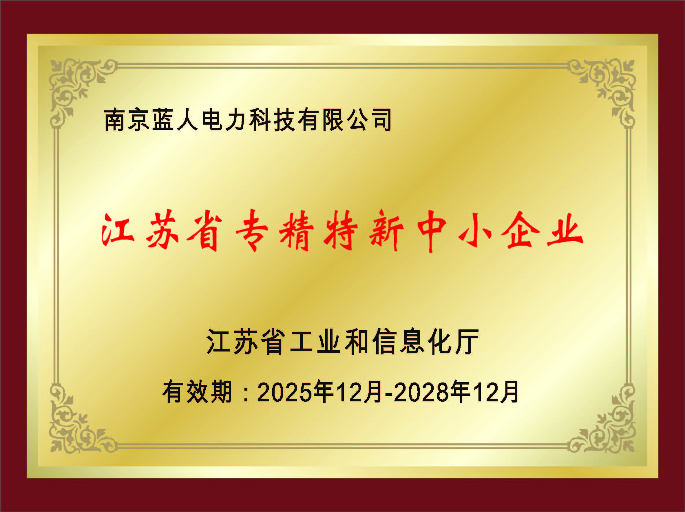 江苏省专精特新中小企业